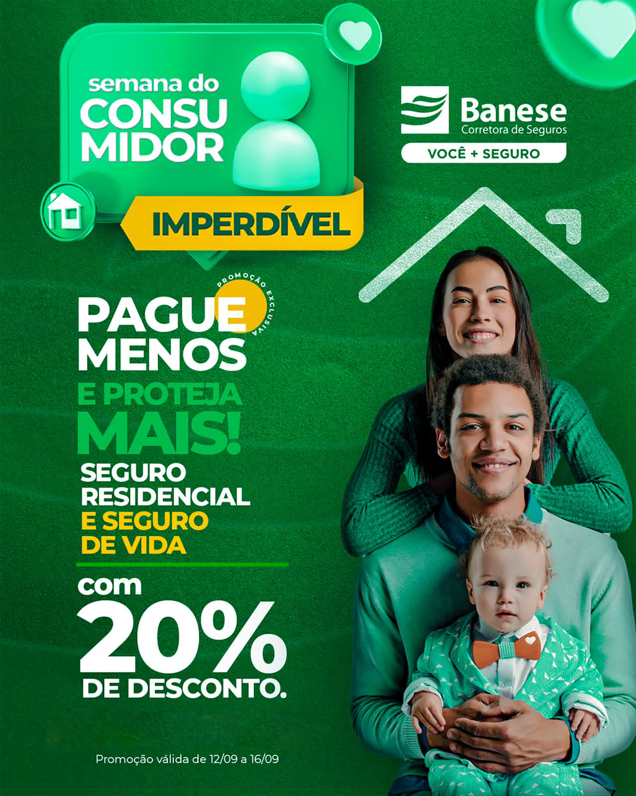 Banese Corretora: seguros de vida e residencial com 20% de desconto