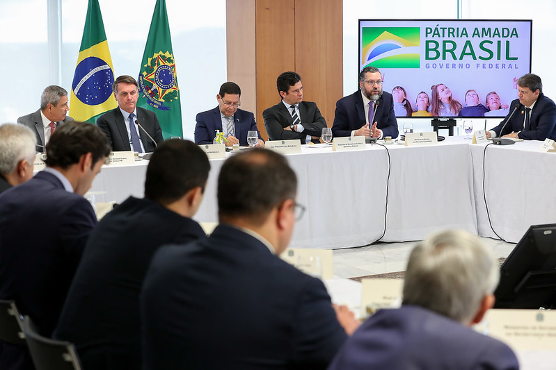 Reunião ministerial do dia 22 de abril de 2020. Foto: Marcos Corrêa/Planalto