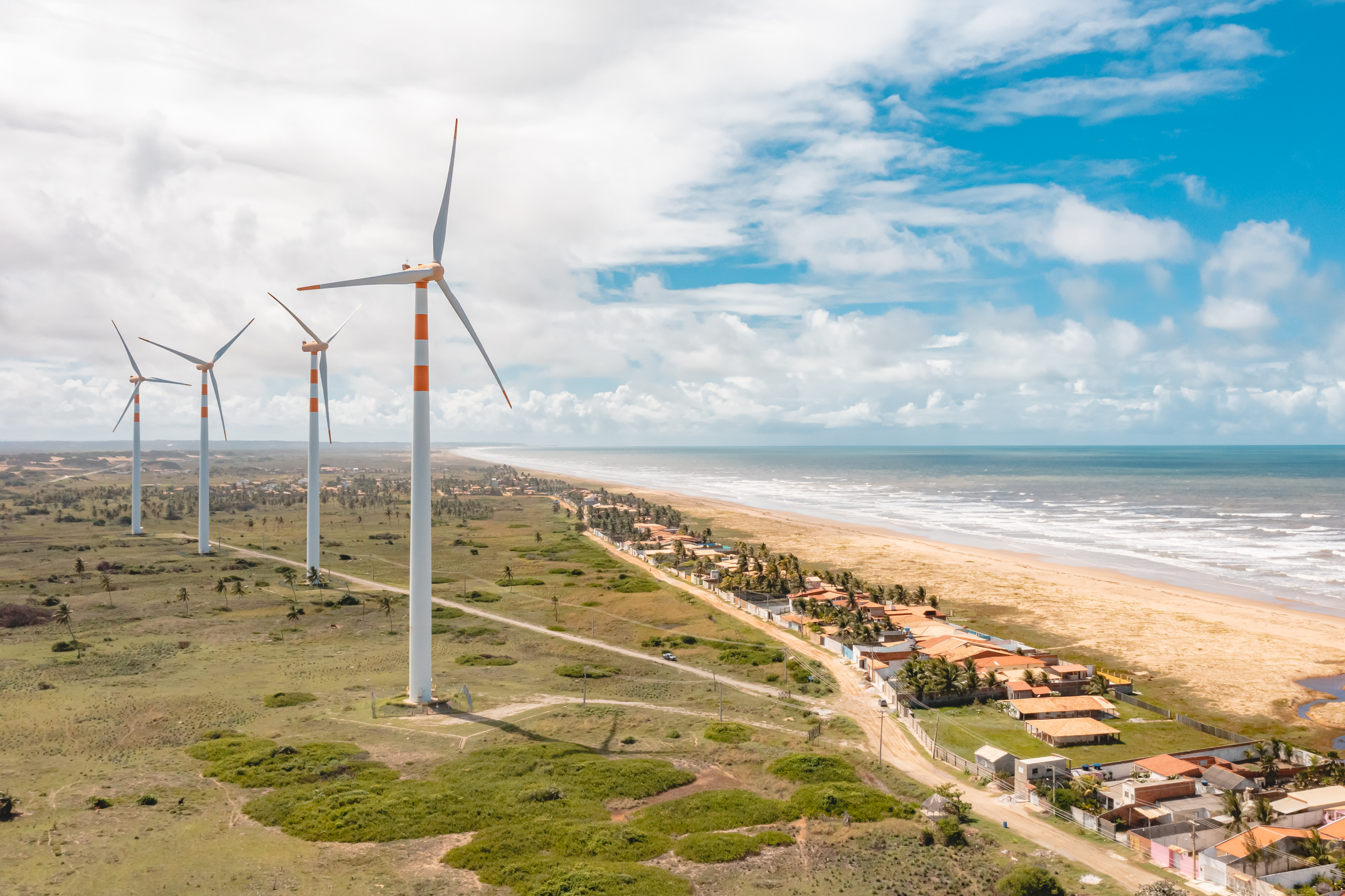 Vista aérea do Parque Eólico Barra dos Coqueiros. Foto: Assessoria de Imprensa